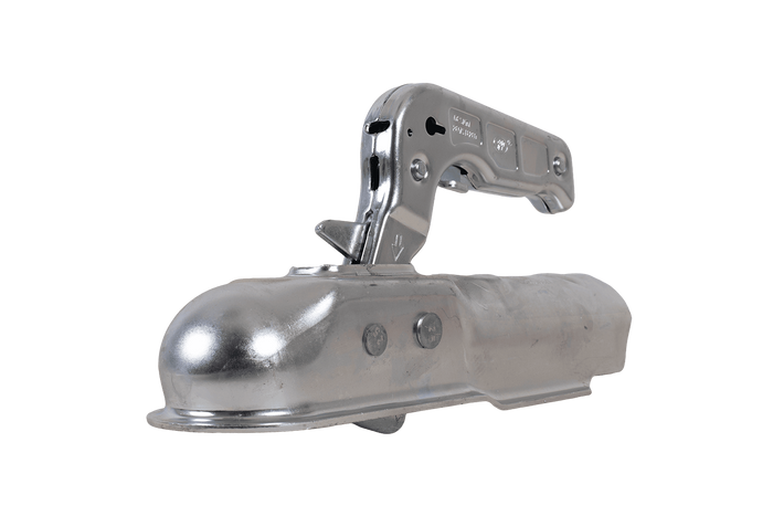 Шаровое сцепное устройство STEELPRESS ZSK-0750C для прицепа грузоподъемностью 750 кг с трубчатым дышлом диаметром 50 мм.