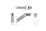 WAŚ 2552P W297.5.1 SPOT LED labais gabarītlukturis uz garas rokas