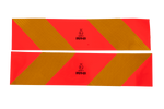 Uzlīmes, atstarojošas uzlīmes, īsās HERMON, smago transportlīdzekļu marķēšanas plāksnes, 565x132mm, kreisā+labā