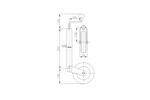 WINTERHOFF ST48-200V atbalsta ritenis 150kg 48mm 505-725mm
