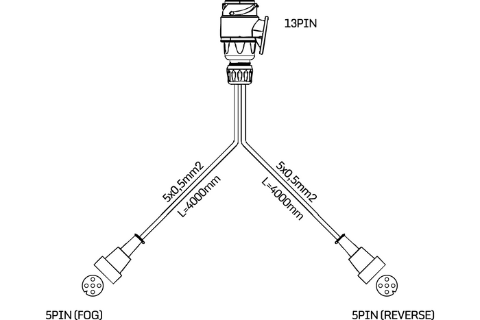 Задние фонари ASPÖCK MULTIPOINT IV + жгут проводов MANTES 4 м 13PIN