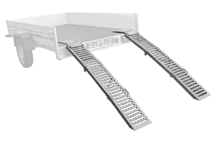 UNITRAILER ALR005 salokāmas tērauda rampas piekabēm 200 cm 500 kg 2 gab. komplekts