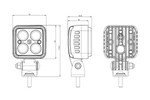 Drošības lampa WAŚ 2244 W267 LED brīdinājuma lampa sarkana