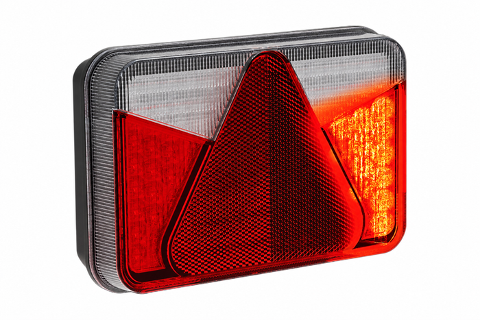 ASPÖCK MULTILED V aizmugurējais lukturis ar bajonetes savienojumu, 5 kontaktu, 4 funkcijas, labais