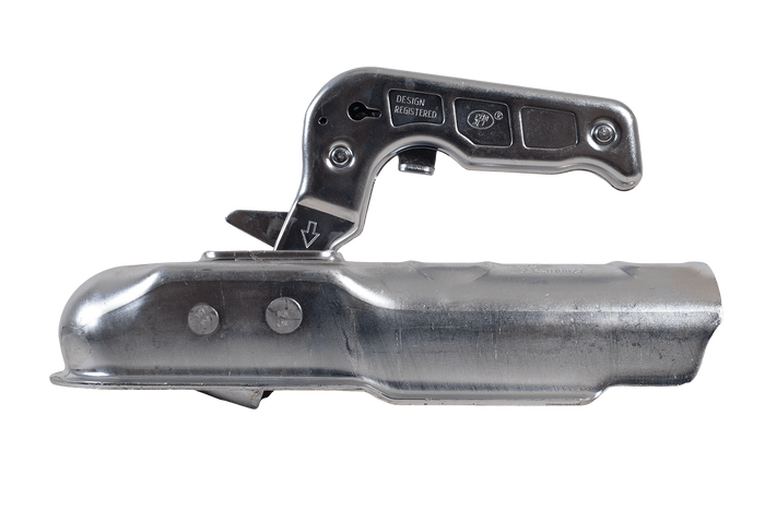 Шаровое сцепное устройство STEELPRESS ZSK-0750C для прицепа грузоподъемностью 750 кг с трубчатым дышлом диаметром 50 мм.