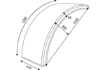 Комплект из двух крыльев для сельхозтехники 20-28" DOMAR T10130, арки колес 1100/410мм