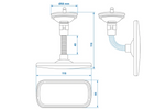 ProPlus 750641 panorāmas atpakaļskata spogulis ar turētāju un piesūcekni 55x115mm