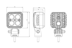 WAŚ 2243 W267 LED drošības lampa, zila brīdinājuma lampa