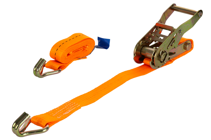 UNITRAILER 2m/25mm/1t oranža transporta lente ar spriegotāju