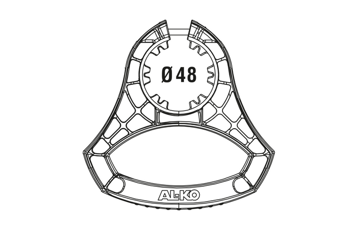Рукоятка управления AL-KO 1931978 для опорного колеса диаметром 48 мм.