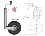 Опорное колесо WINTERHOFF ST48-260LB 150 кг 48 мм 500-710 мм