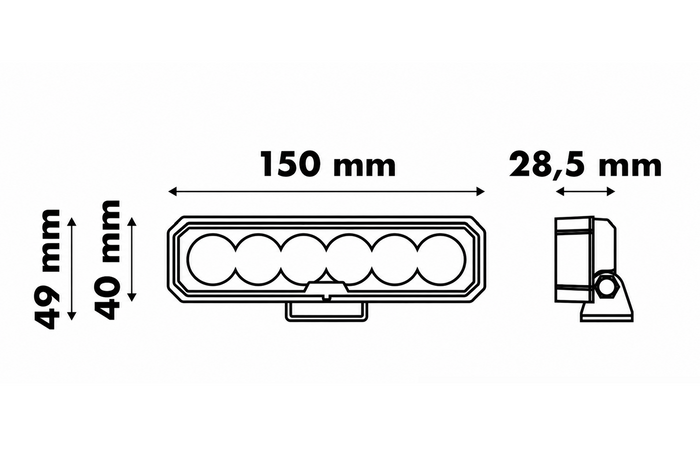 LED darba lampas atstarotājs LAYTZ LY7301 24xLED 2400lm taisnstūrveida