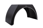 Dubultais spārns piekabei 15-16" DOMAR DK3120 plakana riteņu arka 1000/510mm ar baltu apmali