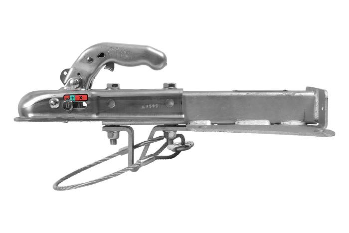 Шаровое сцепное устройство KNOTT KQ14-A+KZE7.5 для прицепа массой 750 кг с V-образным дышлом
