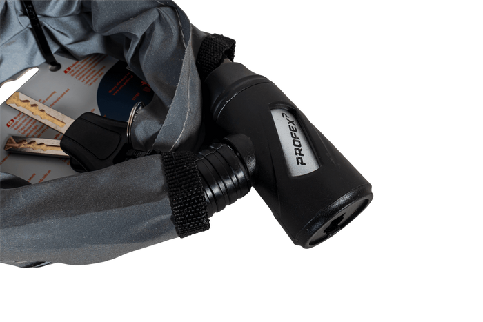 PROFEX Reflex tērauda bruņu velosipēda slēdzene, 70 cm gara