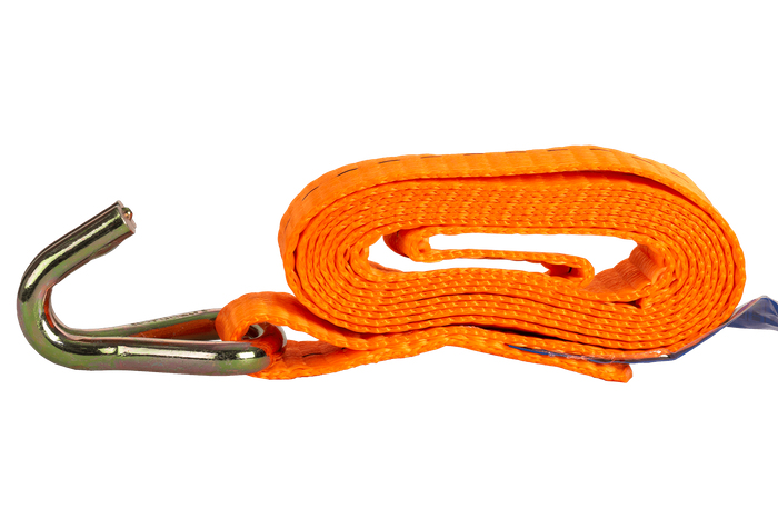 Četru UNITRAILER 2m/25mm/1t oranžu transportēšanas siksnu komplekts ar spriegotāju